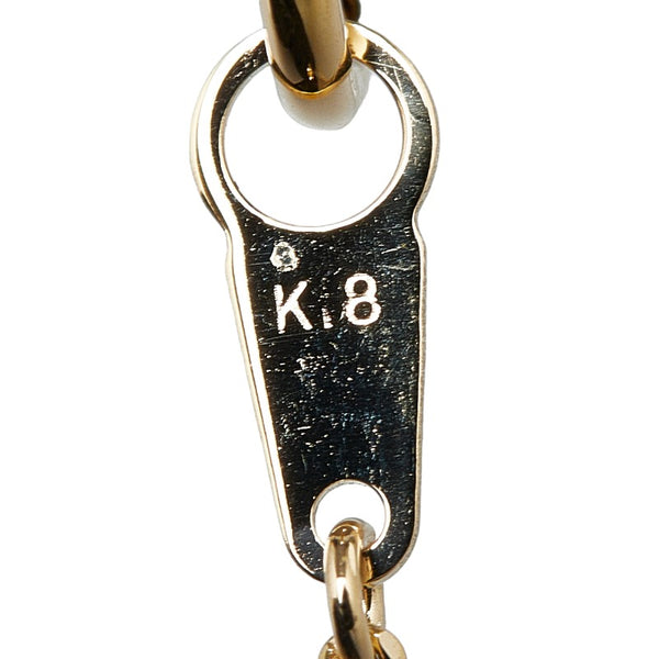 K18YG イエローゴールド ダイヤ0.07ct バッグモチーフ ネックレス ロケットペンダント レディース 【中古】