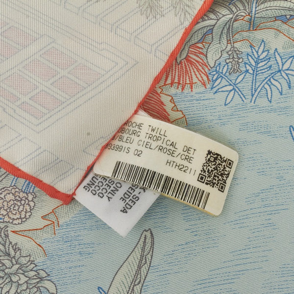 エルメス カレ45 Gavroche Twill Faubourg Tropical ガヴロッシュ ツイル フォーブル トロピカル スカーフ オレンジ マルチカラー シルク レディース HERMES 【中古】