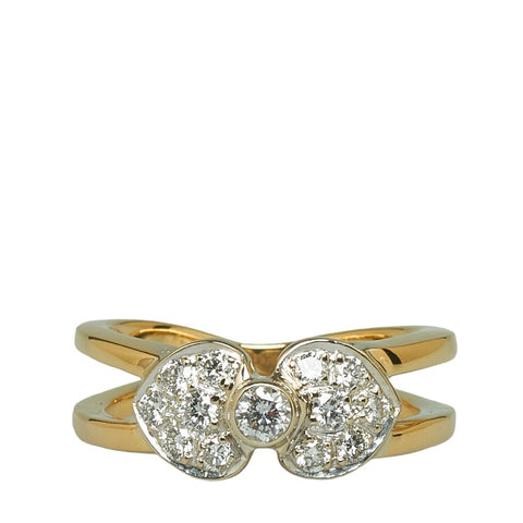 ゴールド K18 ゴールド ダイヤ0.50ct リング 指輪 レディース 13号 【中古】