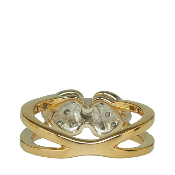 ゴールド K18 ゴールド ダイヤ0.50ct リング 指輪 レディース 13号 【中古】