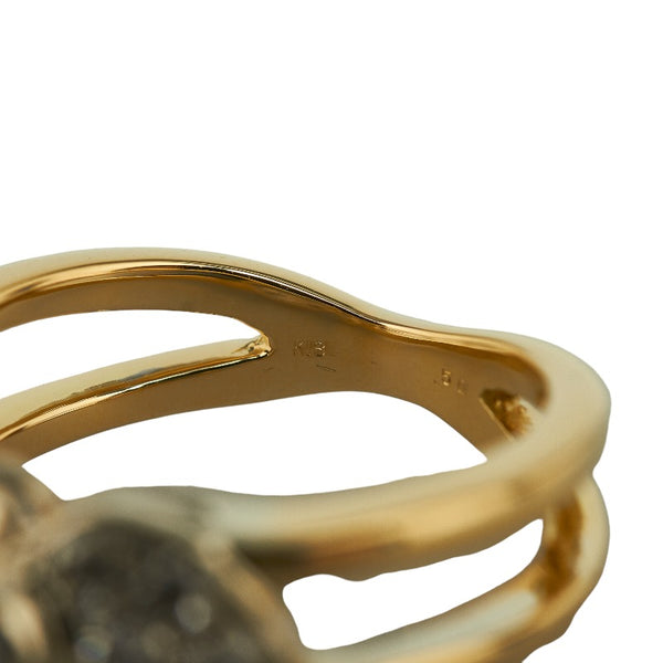 ゴールド K18 ゴールド ダイヤ0.50ct リング 指輪 レディース 13号 【中古】