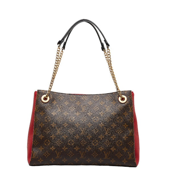 ルイ ヴィトン モノグラム スレンヌMM トートバッグ M43773 ブラウン スリーズ レッド PVC レザー レディース LOUIS VUITTON 【中古】
