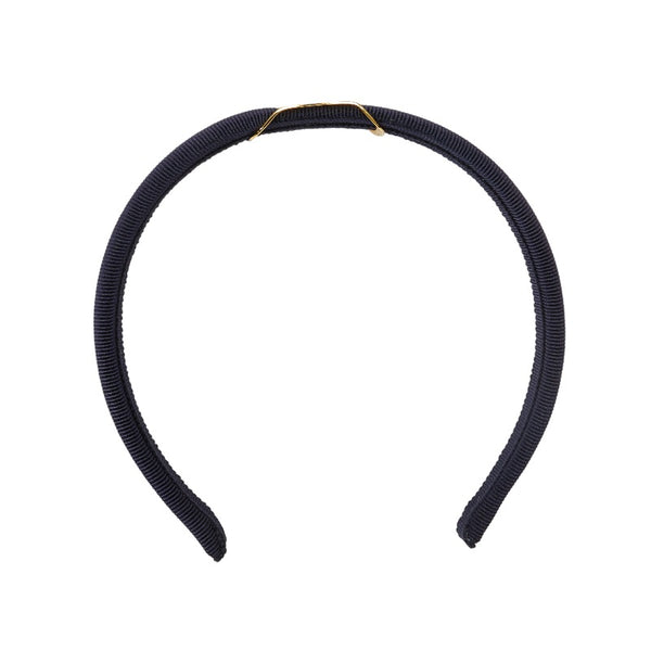 サルヴァトーレフェラガモ ヴァラ カチューシャ ネイビー ナイロン メッキ レディース Salvatore Ferragamo 【中古】