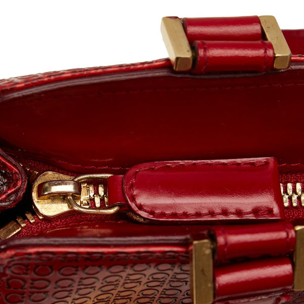 サルヴァトーレフェラガモ ガンチーニ ハンドバッグ ショルダーバッグ 2WAY レッド レザー レディース Salvatore Ferragamo 【中古】