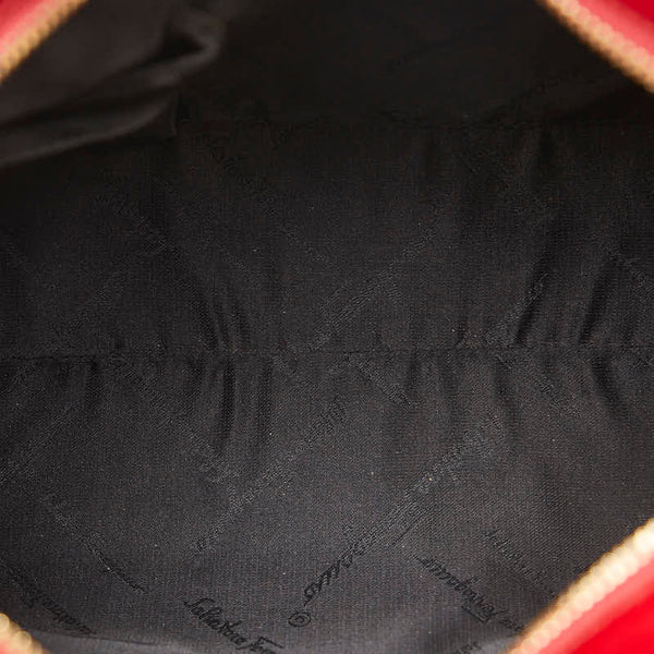 サルヴァトーレフェラガモ ガンチーニ ハンドバッグ ショルダーバッグ 2WAY レッド レザー レディース Salvatore Ferragamo 【中古】