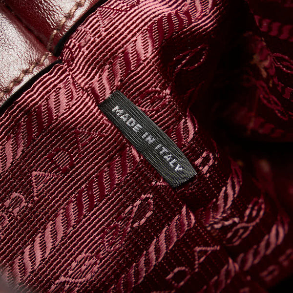 プラダ ハンドバッグ ショルダーバッグ 2WAY 1BG900 ワインレッド レザー レディース PRADA 【中古】