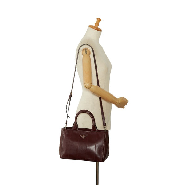 プラダ ハンドバッグ ショルダーバッグ 2WAY 1BG900 ワインレッド レザー レディース PRADA 【中古】