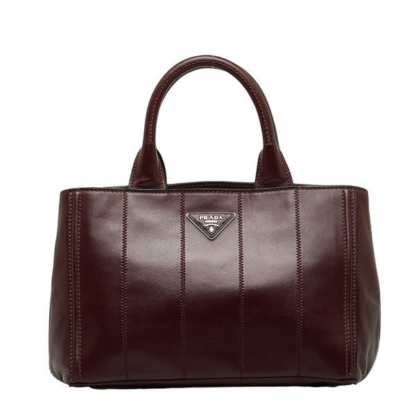 プラダ ハンドバッグ ショルダーバッグ 2WAY 1BG900 ワインレッド レザー レディース PRADA 【中古】