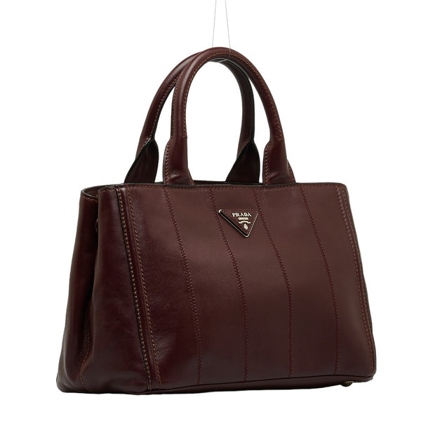 プラダ ハンドバッグ ショルダーバッグ 2WAY 1BG900 ワインレッド レザー レディース PRADA 【中古】