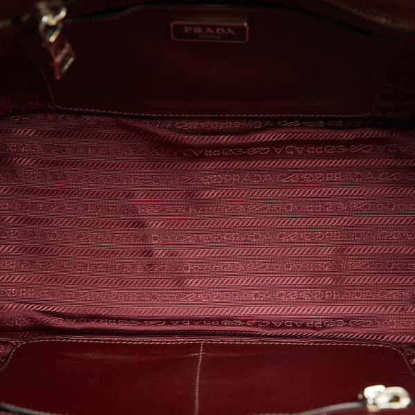 プラダ ハンドバッグ ショルダーバッグ 2WAY 1BG900 ワインレッド レザー レディース PRADA 【中古】