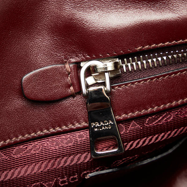 プラダ ハンドバッグ ショルダーバッグ 2WAY 1BG900 ワインレッド レザー レディース PRADA 【中古】