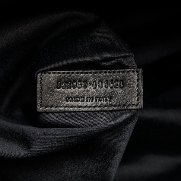 サンローラン クラシックダッフル12 ボストンバッグ ショルダーバッグ 2WAY 322050 486628 ブラック レザー レディース SAINT LAURENT 【中古】