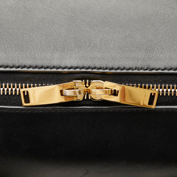 サンローラン クラシックダッフル12 ボストンバッグ ショルダーバッグ 2WAY 322050 486628 ブラック レザー レディース SAINT LAURENT 【中古】