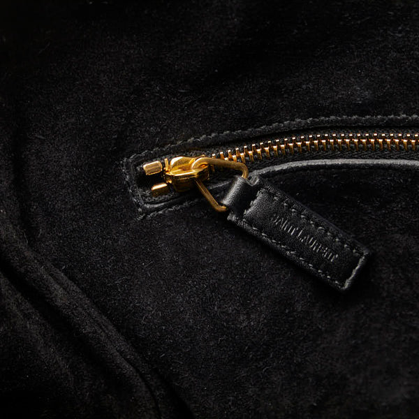 サンローラン クラシックダッフル12 ボストンバッグ ショルダーバッグ 2WAY 322050 486628 ブラック レザー レディース SAINT LAURENT 【中古】