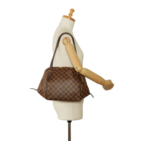 ルイ ヴィトン ダミエ ベレムMM ハンドバッグ N51174 ブラウン PVC レザー レディース LOUIS VUITTON 【中古】