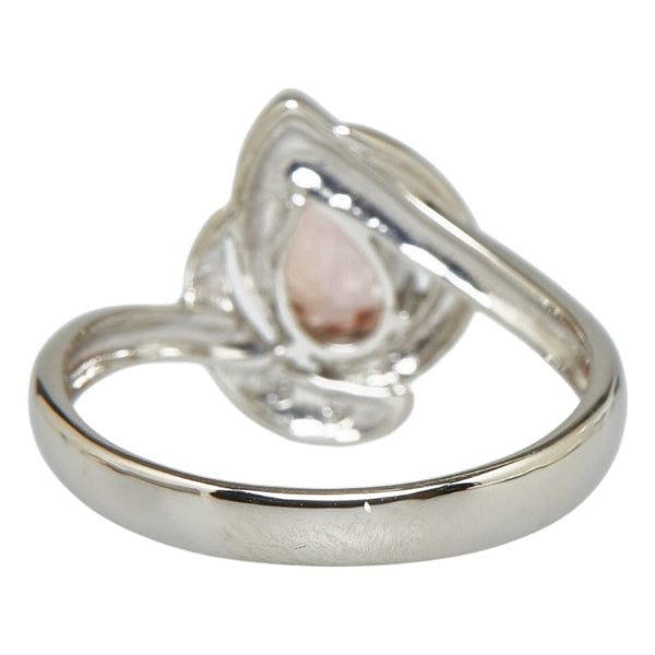 Pt900 プラチナ インペリアルトパーズ0.78ct ダイヤ0.03ct リング 指輪 レディース 12号 【中古】