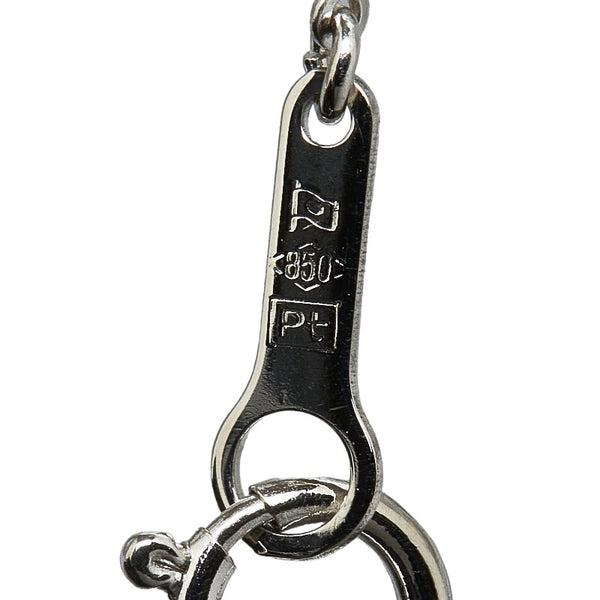 Pt900 プラチナ Pt850 プラチナ エメラルド0.58ct ダイヤ0.33ct ペンダントネックレス ネックレス レディース 【中古】