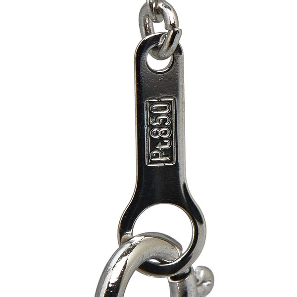 Pt900 プラチナ Pt850 プラチナ エメラルド0.58ct ダイヤ0.33ct ペンダントネックレス ネックレス レディース 【中古】