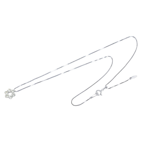 タサキ K18WG ホワイトゴールド ダイヤ1.00ct 花 フラワーモチーフ ネックレス レディース TASAKI 【中古】