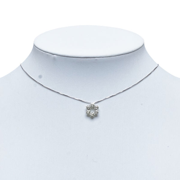タサキ K18WG ホワイトゴールド ダイヤ1.00ct 花 フラワーモチーフ ネックレス レディース TASAKI 【中古】