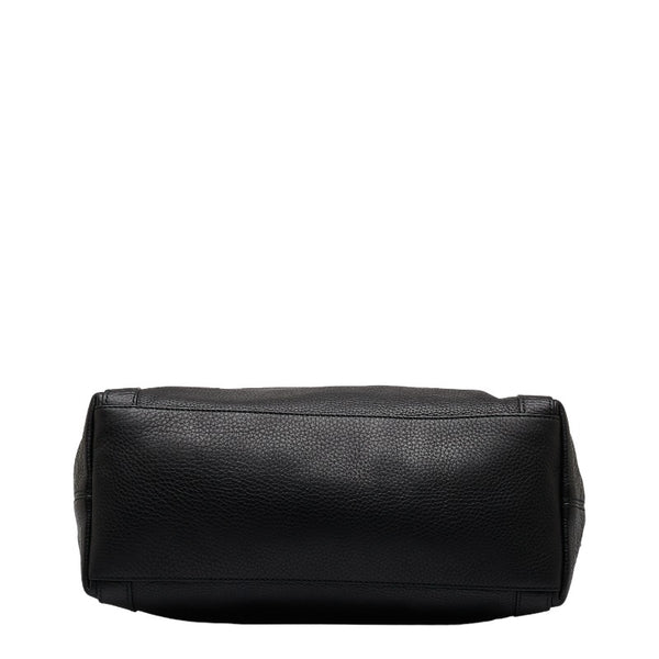 グッチ インターロッキングG ハンドバッグ ショルダーバッグ 2WAY 323675 ブラック レザー レディース GUCCI 【中古】