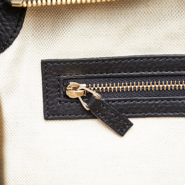 グッチ インターロッキングG ハンドバッグ ショルダーバッグ 2WAY 323675 ブラック レザー レディース GUCCI 【中古】