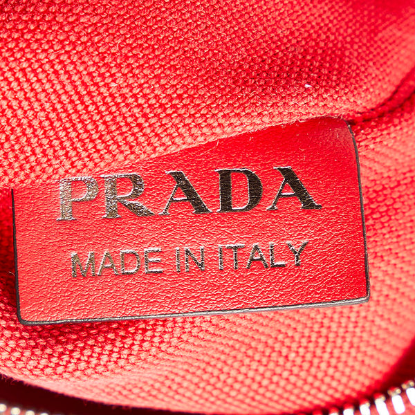 プラダ ハンドバッグ ショルダーバッグ 2WAY ブルー レッド デニム レザー レディース PRADA 【中古】