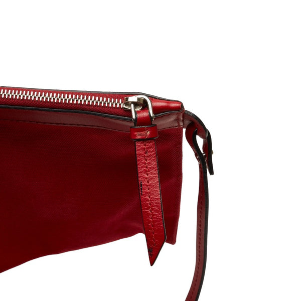 プラダ ハンドバッグ ショルダーバッグ 2WAY ブルー レッド デニム レザー レディース PRADA 【中古】