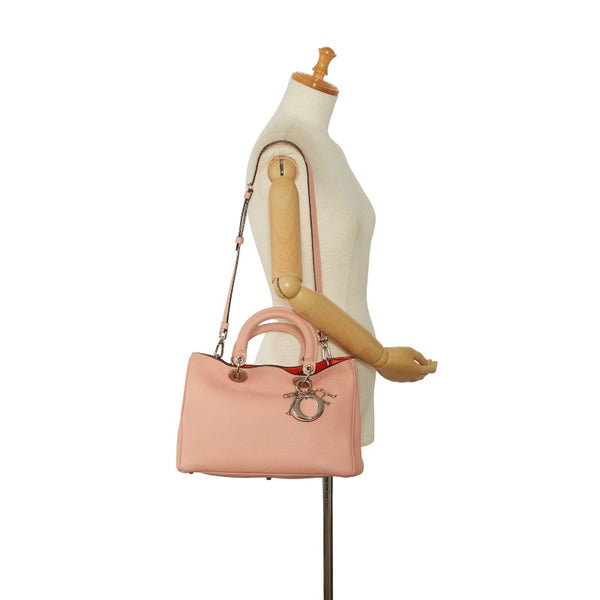 ディオール ディオリッシモ ハンドバッグ ショルダーバッグ 2WAY ピンク レザー レディース Dior 【中古】