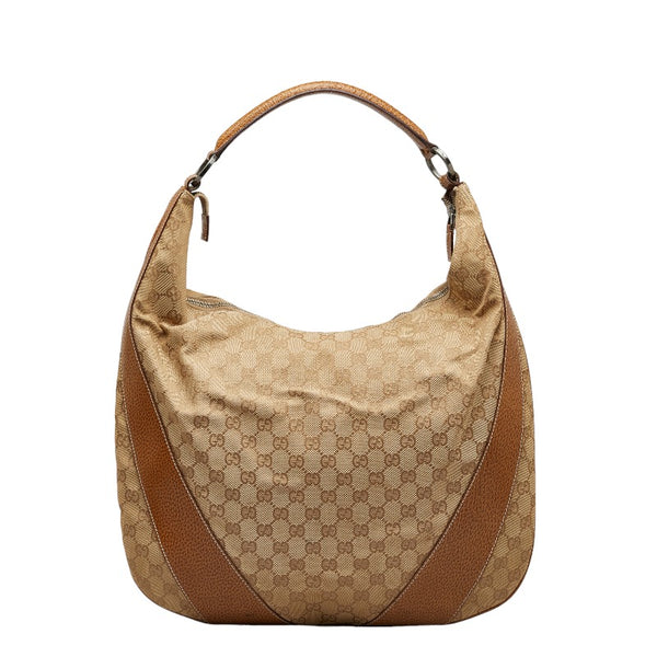 グッチ GGキャンバス ワンショルダーバッグ 124358 ベージュ キャンバス レザー レディース GUCCI 【中古】