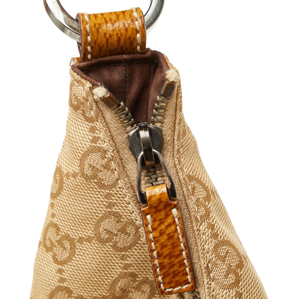 グッチ GGキャンバス ワンショルダーバッグ 124358 ベージュ キャンバス レザー レディース GUCCI 【中古】