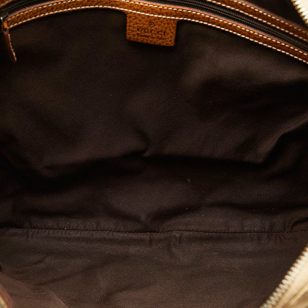 グッチ GGキャンバス ワンショルダーバッグ 124358 ベージュ キャンバス レザー レディース GUCCI 【中古】