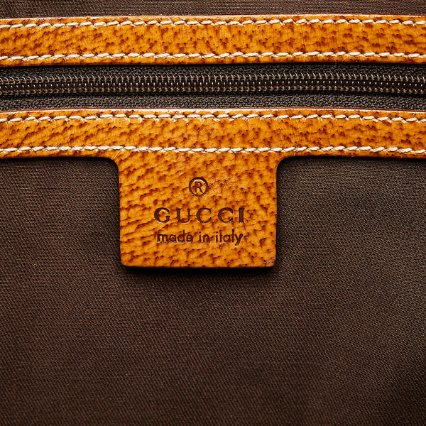 グッチ GGキャンバス ワンショルダーバッグ 124358 ベージュ キャンバス レザー レディース GUCCI 【中古】