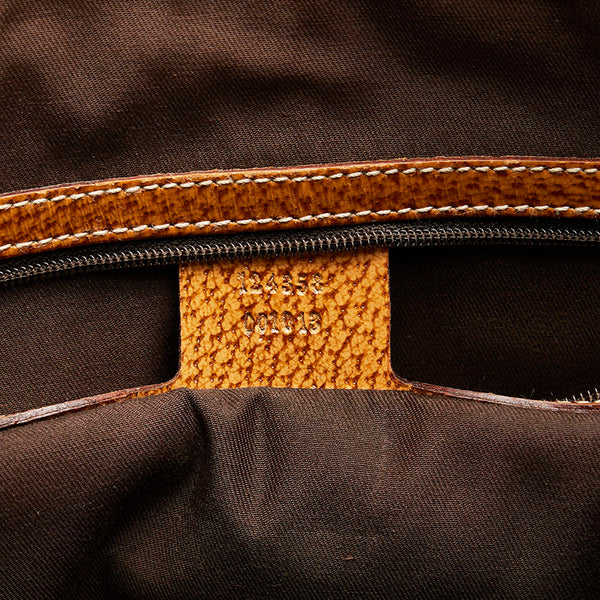 グッチ GGキャンバス ワンショルダーバッグ 124358 ベージュ キャンバス レザー レディース GUCCI 【中古】