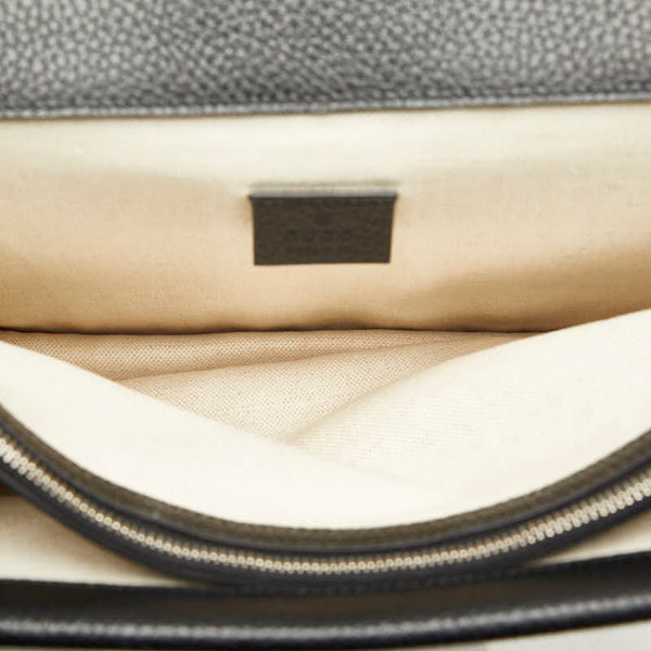 グッチ ディオニュソス チェーン ショルダーバッグ 403348 ブラック  シルバー レザー レディース GUCCI 【中古】