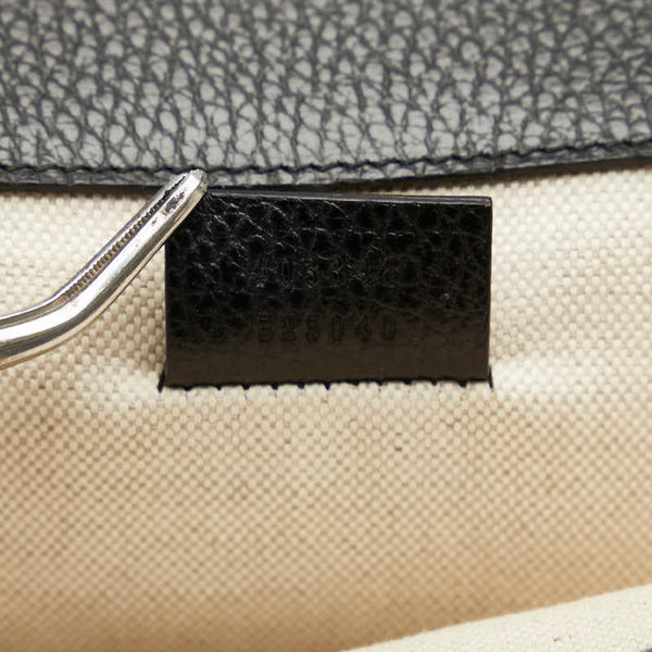 グッチ ディオニュソス チェーン ショルダーバッグ 403348 ブラック  シルバー レザー レディース GUCCI 【中古】