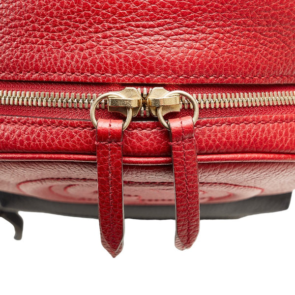 グッチ ソーホー リュック バックパック 431570 レッド ブラック レザー レディース GUCCI 【中古】