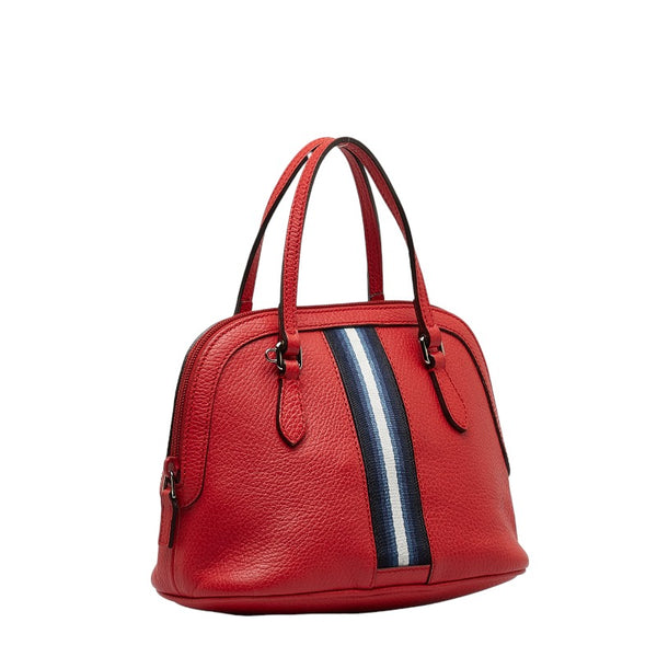 グッチ シェリーライン ハンドバッグ ショルダーバッグ 2WAY 341504 レッド レザー レディース GUCCI 【中古】