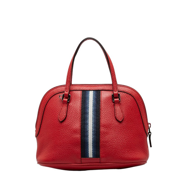 グッチ シェリーライン ハンドバッグ ショルダーバッグ 2WAY 341504 レッド レザー レディース GUCCI 【中古】