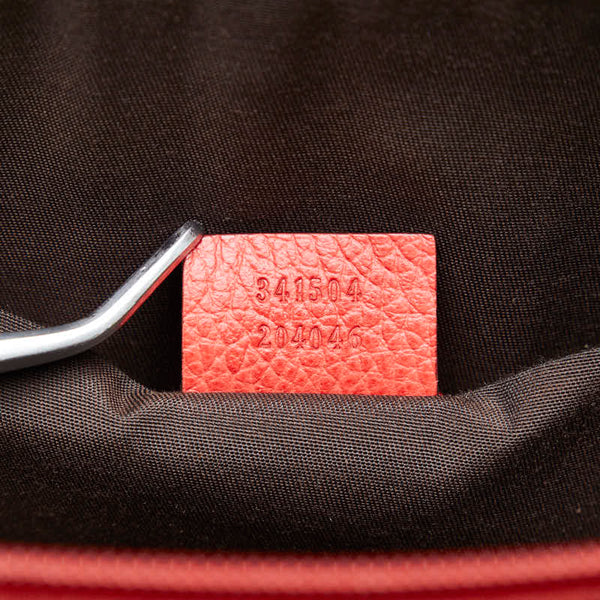 グッチ シェリーライン ハンドバッグ ショルダーバッグ 2WAY 341504 レッド レザー レディース GUCCI 【中古】