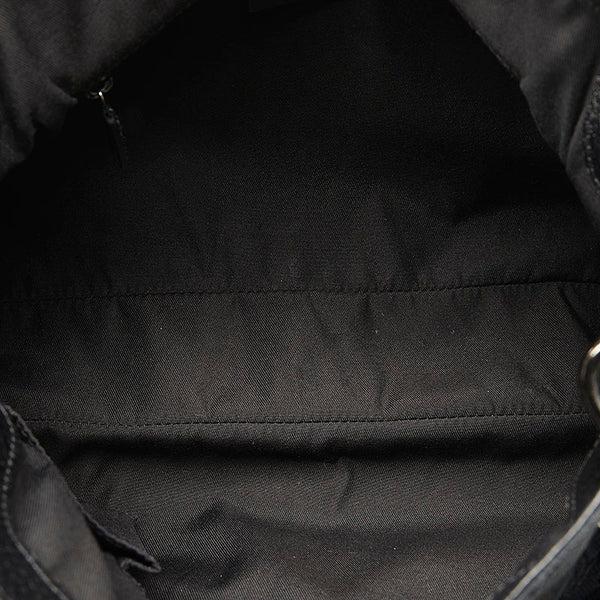 グッチ GGキャンバス ハンドバッグ トートバッグ 121023 ブラック キャンバス レザー レディース GUCCI 【中古】