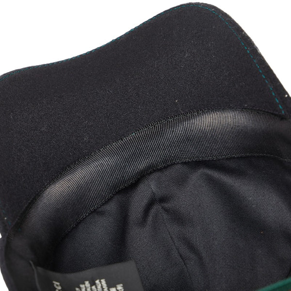 グッチ シェリーライン キャップ ベースボールキャップ ブラック ウール レディース GUCCI 【中古】