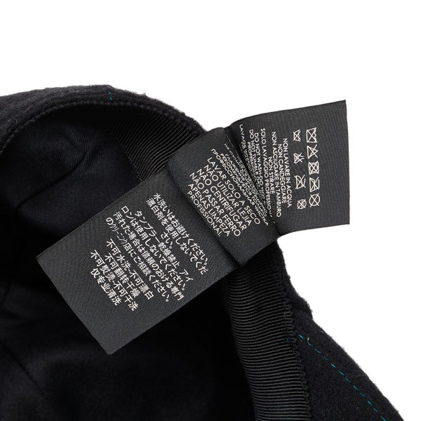 グッチ シェリーライン キャップ ベースボールキャップ ブラック ウール レディース GUCCI 【中古】