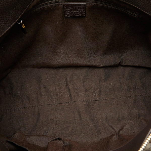 グッチ GGクリスタル アビー トートバッグ 327787 ブラウン PVC レザー レディース GUCCI 【中古】