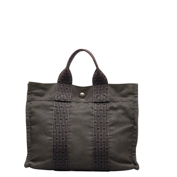 エルメス エールライントートPM ハンドバッグ トートバッグ グレー キャンバス レディース HERMES 【中古】
