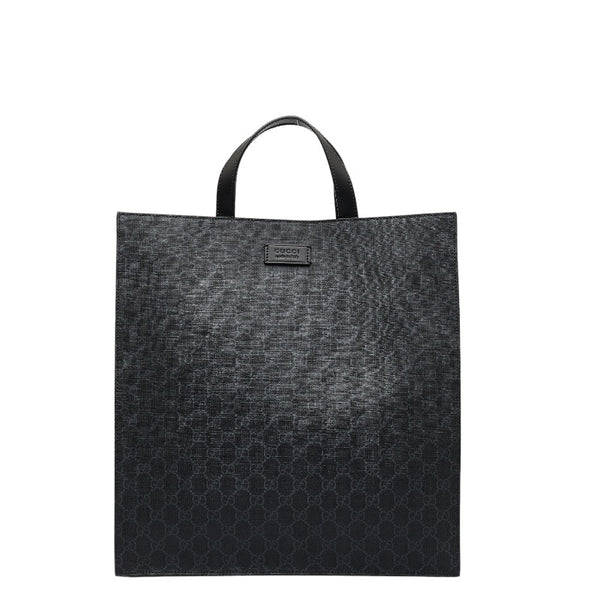 グッチ GGスプリーム トートバッグ ショルダーバッグ 2WAY 495559 ブラック PVC レザー レディース GUCCI 【中古】