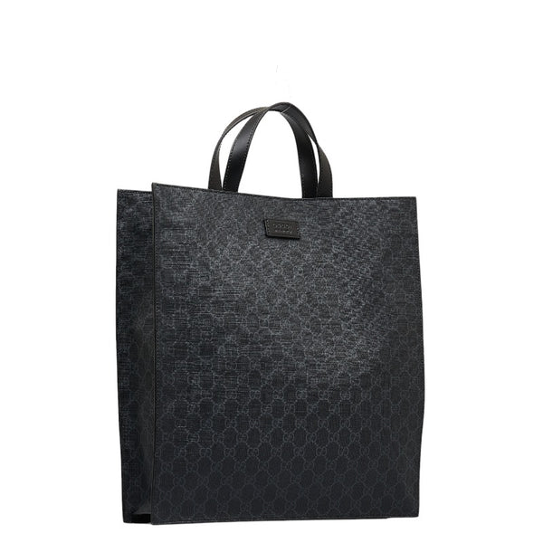 グッチ GGスプリーム トートバッグ ショルダーバッグ 2WAY 495559 ブラック PVC レザー レディース GUCCI 【中古】