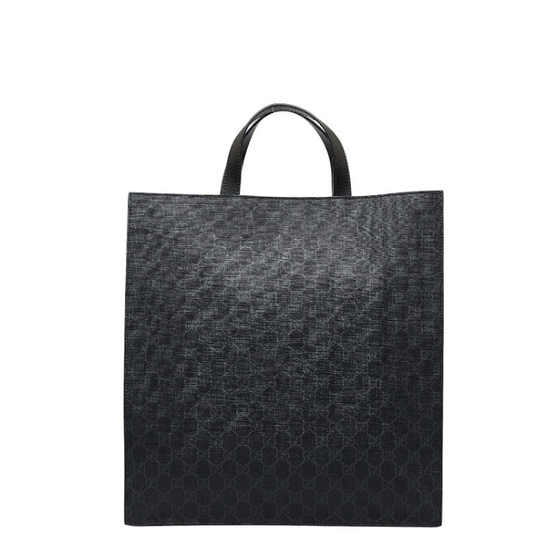 グッチ GGスプリーム トートバッグ ショルダーバッグ 2WAY 495559 ブラック PVC レザー レディース GUCCI 【中古】
