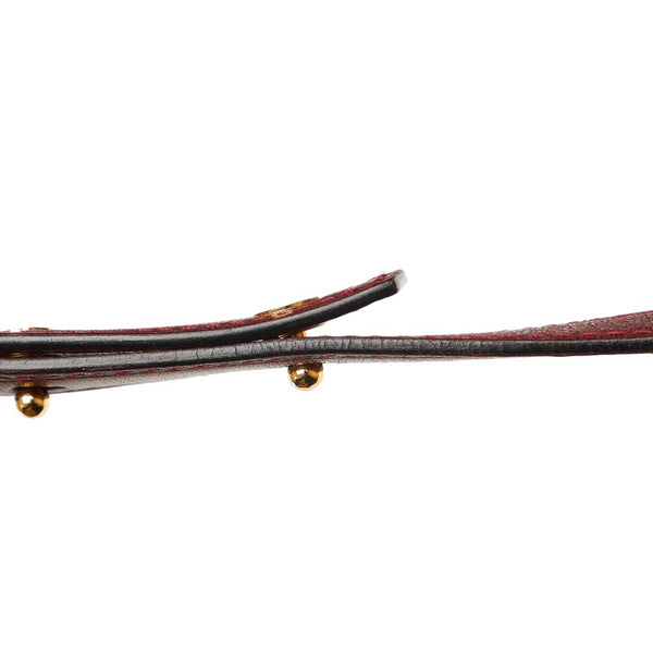 カルティエ マストライン 巾着 ショルダーバッグ ワインレッド レザー レディース CARTIER 【中古】