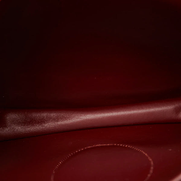 カルティエ マストライン 斜め掛け ショルダーバッグ ボルドー ワインレッド レザー レディース CARTIER 【中古】